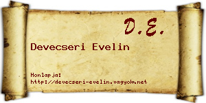 Devecseri Evelin névjegykártya