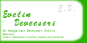 evelin devecseri business card
